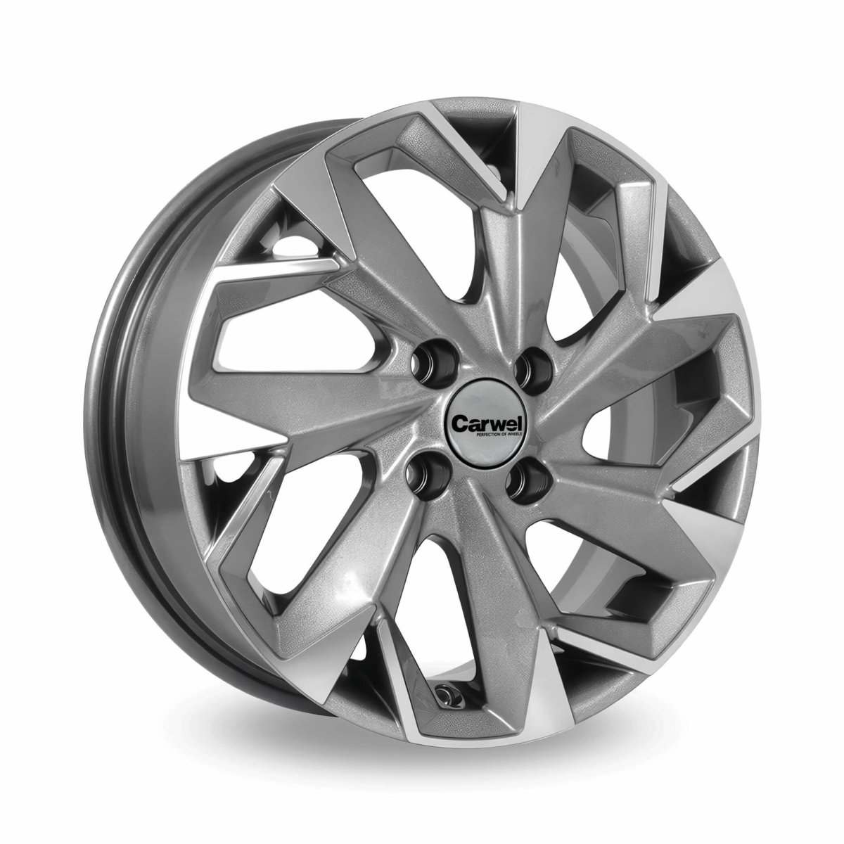 Автодиск R 15 Carwel Ильмень 15*6J/4-100/56,6/39 HYPER BLK POL